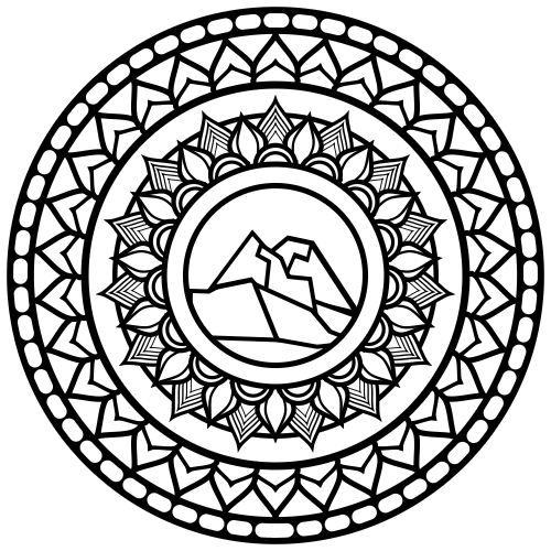 Mountain Medallion mandala design