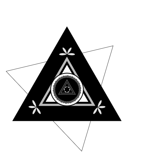 Triangle Compass mandala design