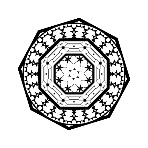 Octagon Lattice mandala design