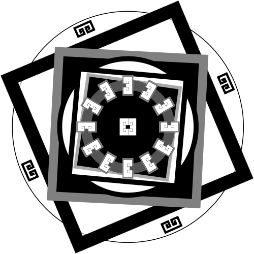 Spinning Square mandala design