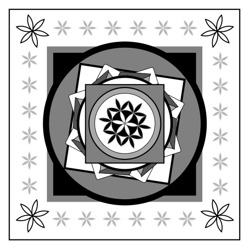 Square Frame mandala design
