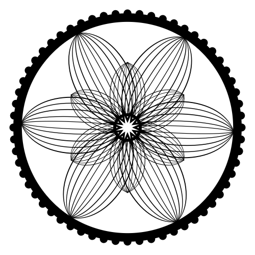 Six-Point Bloom mandala design