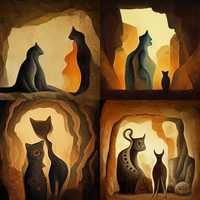 cave wall prehistoric art style