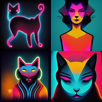 neon art style