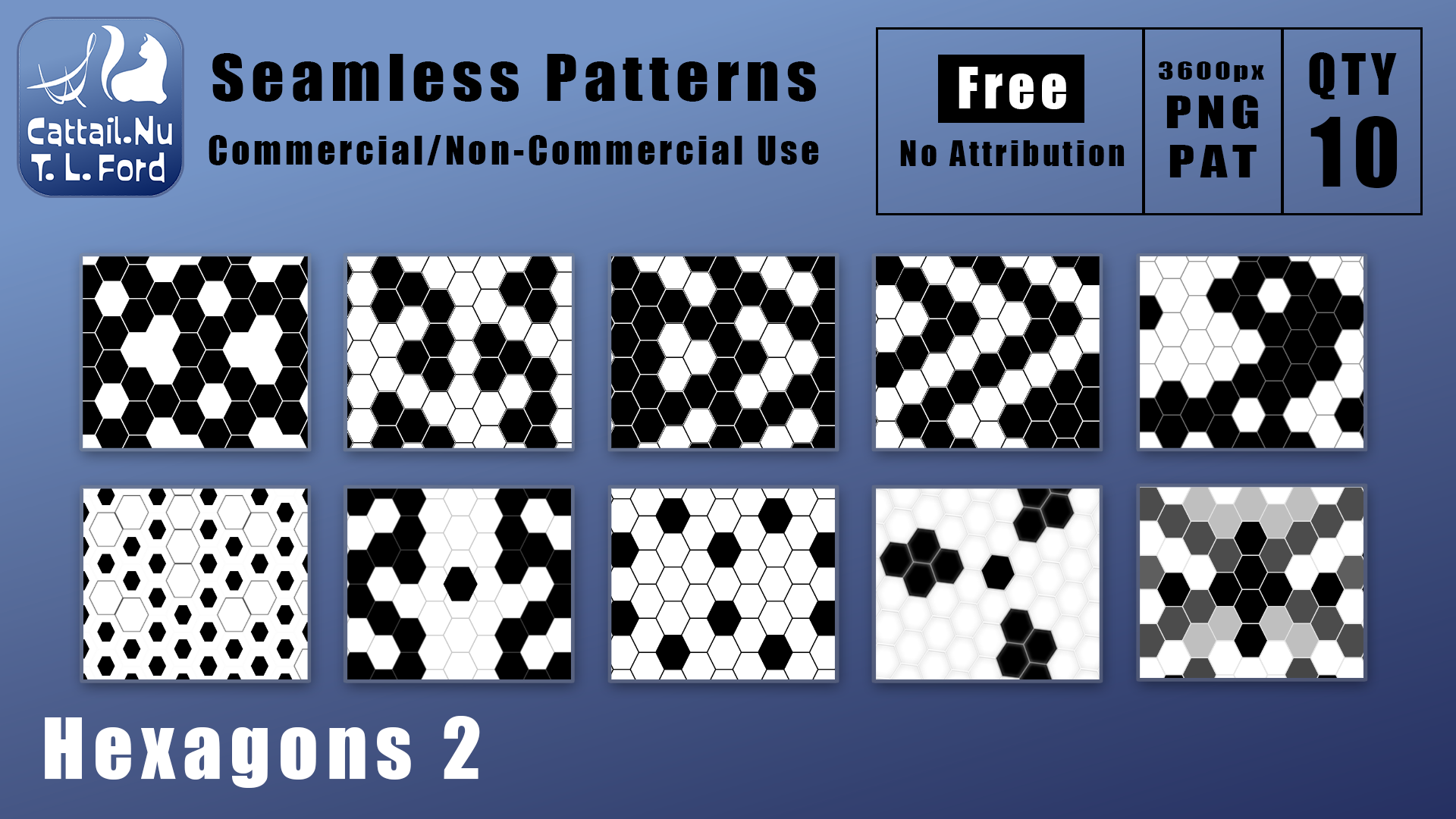 Hexagons 2 Seamless Patterns