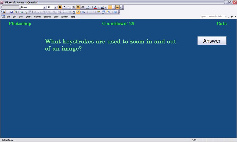 Rockin' Trivia Question Using Text